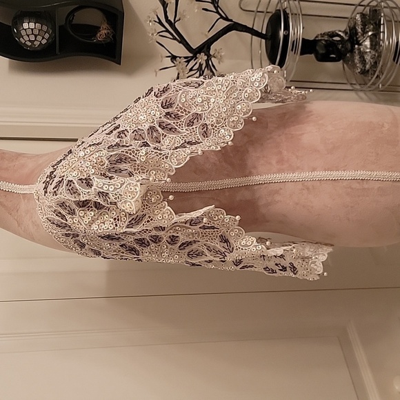 Vintage Beaded and Sequin Shawl / Collar - Picture 3 of 10